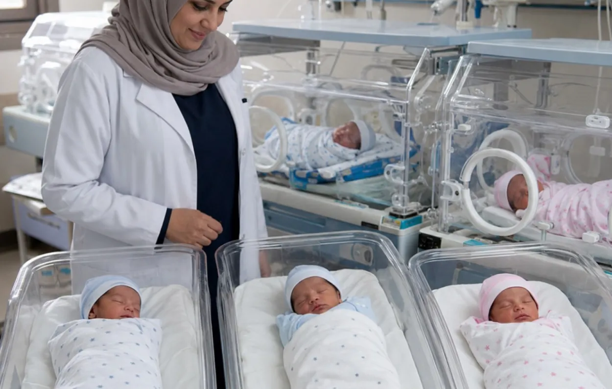 يمنية تضع 5 توائم في تعز ومسؤول محلي يكشف وضعهم الصحي