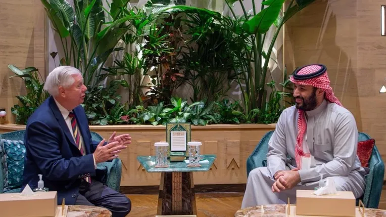 محمد بن سلمان والسيناتور الأمريكي "ليندسي غراهام"