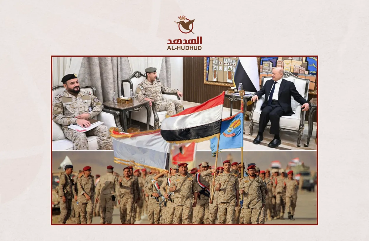 رئيس مجلس القيادة خلال لقائه قائد قوات التحالف في اليمن رئيس لجتة هيكلة الجيش