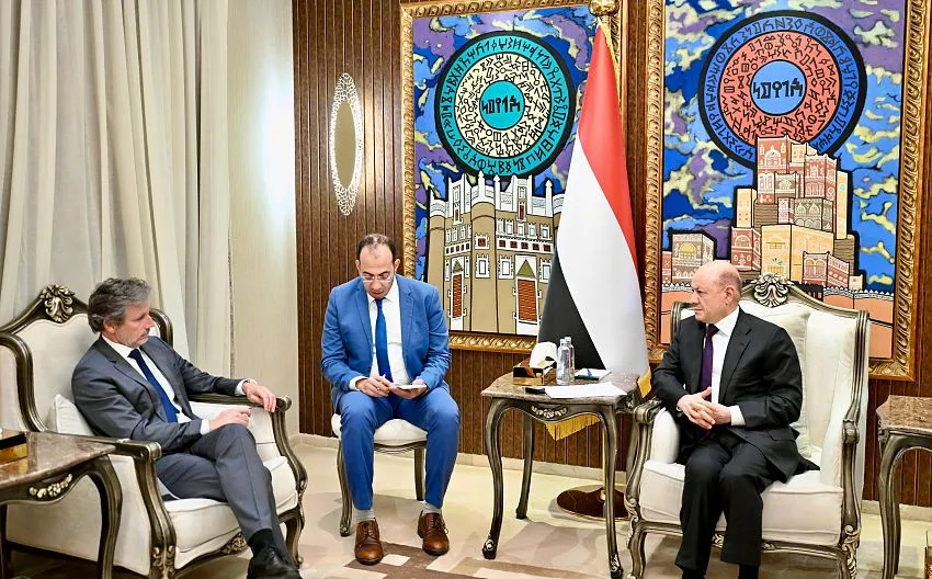 العليمي يدعو إلى تشديد الضغط على إيران وتجفيف مصادر تسليح الحوثيين
