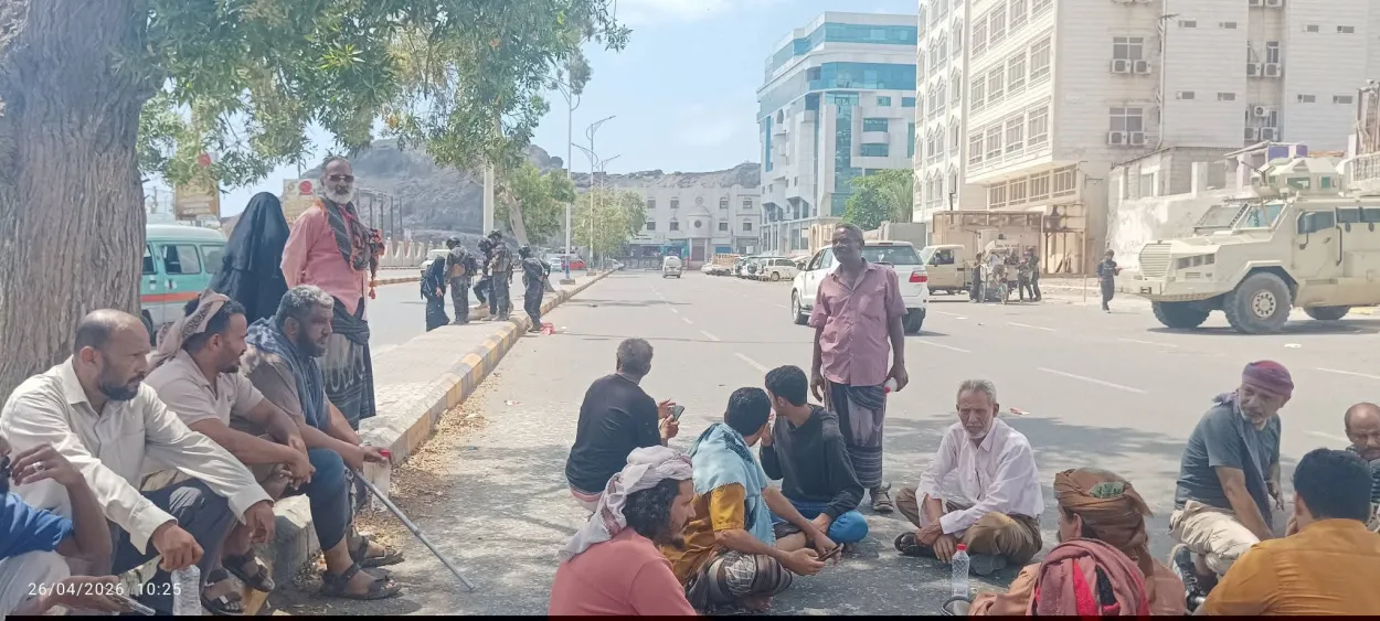 محتجون من جرحى الحرب - عدن 