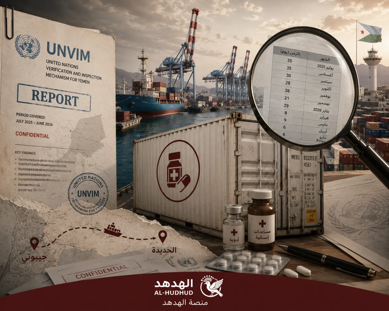 تحقيق لـ"الهدهد"| رواية الحوثيين عن تأخير شحنات الأدوية 4 أشهر بجيبوتي.. هل تؤيدها الوثائق الأممية؟